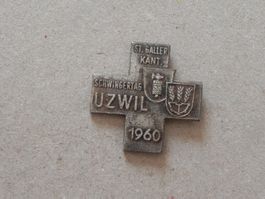 Abzeichen Kantonal Schwingfest Schwingen Uzwil SG 1960