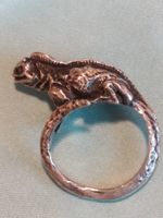 Sterling Silber Echse Drachen Ring, Gr. 54