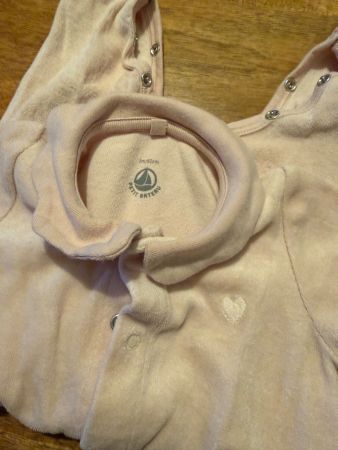 Petit Bateau Pyjama Velours Bébé Rose 3 mois