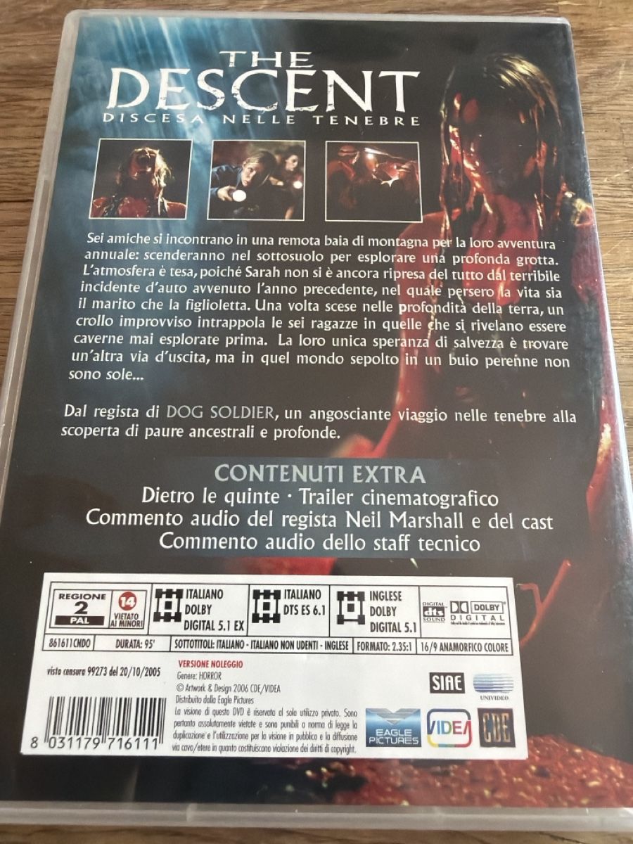 Tutti i DVDs: The Descent DVD Neil Marshall new – Usato da Lugano venduto da bad_2t9b 1