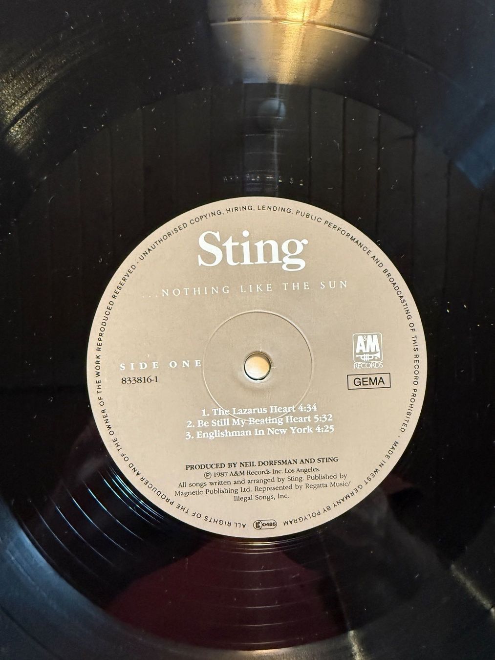 Dischi in vinile: Sting – ...Nothing Like The Sun - Original – Usato da Unterägeri venduto da hero87333 7
