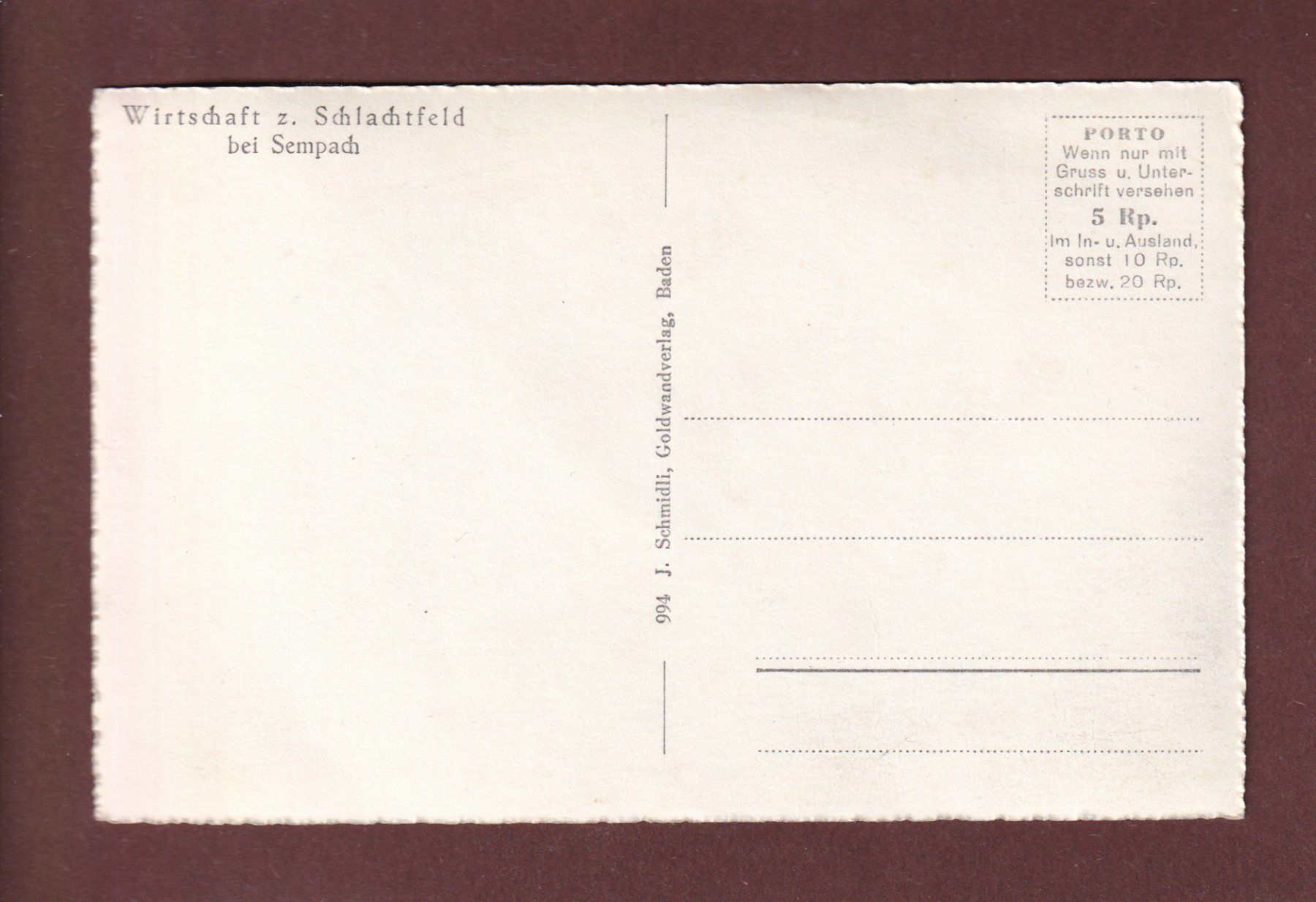 Cartoline postali: WINKELRIED-DENKMAL bei Sempach – Usato da Pully venduto da nicecards-shop 1