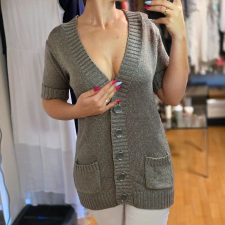 ✨ Strick-Cardigan mit großen Knöpfen – Größe 38/40 ✨