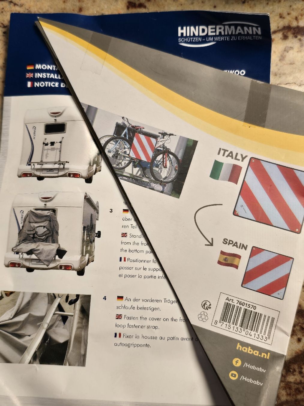 Altri accessori per ciclismo: Fahrradschutzhülle mit Warntafel 2x gebr. – Usato da Walkringen venduto da Vanuca 6