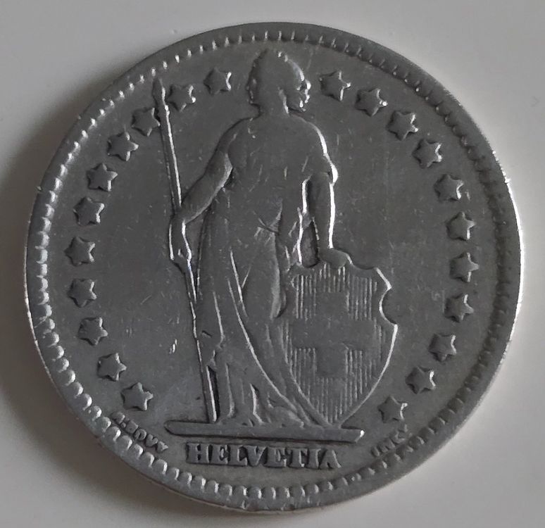 Schweizer 1 Fr. Münze, Jahrgang 1914, Sammlerstück! (Gebraucht) in ...