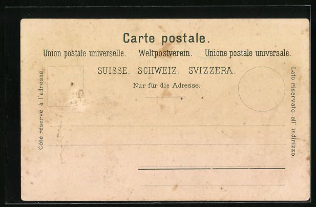 Ansichtskarten: Litho Flüelen, Teilansicht mit Gewässe – Gebraucht aus Berlin von bartko-reher 1