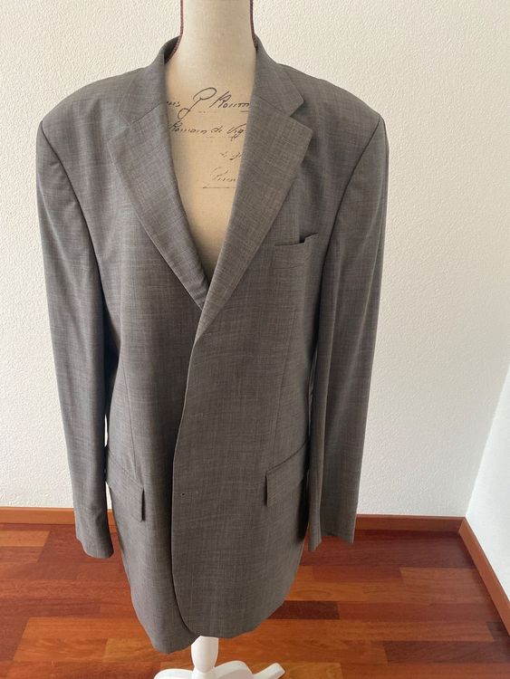 Veste En Cuir De Cheval René Lezard - Taille 54 - Style Caban Bleu - Occasion Très Bon état