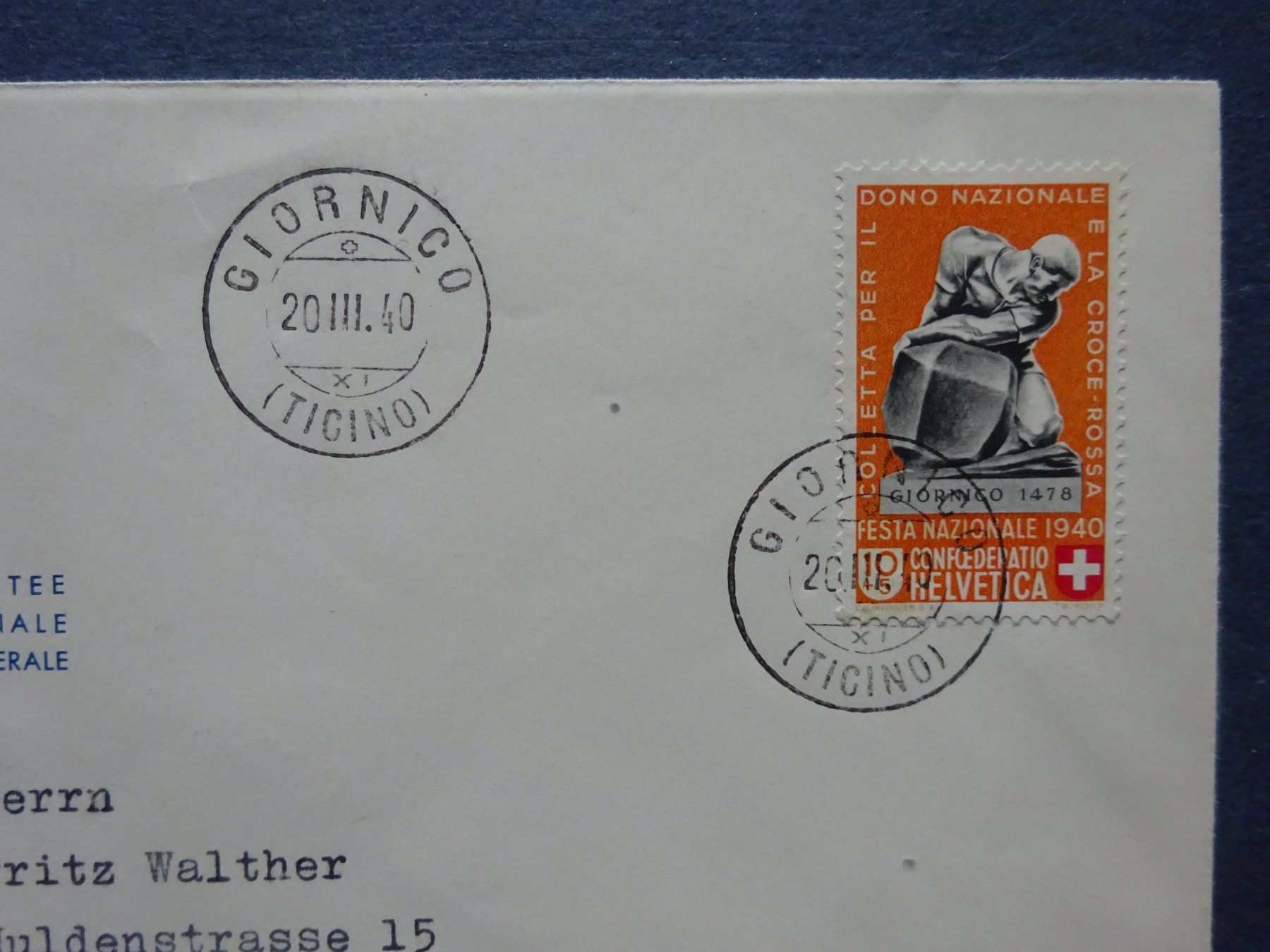 Alle Briefmarken: 1940 Pro Patria B4 auf FDC – Gebraucht aus Appenzell-Steinegg von adi1975 2