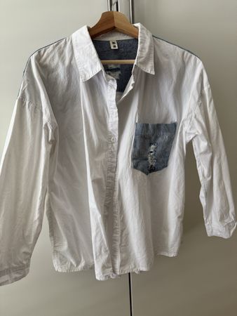 Coole Jeanshemd Bluse, Gr M perfekt für den Frühling!