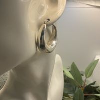 Creolen, Sterlingsilber, breit und trotzdem leicht