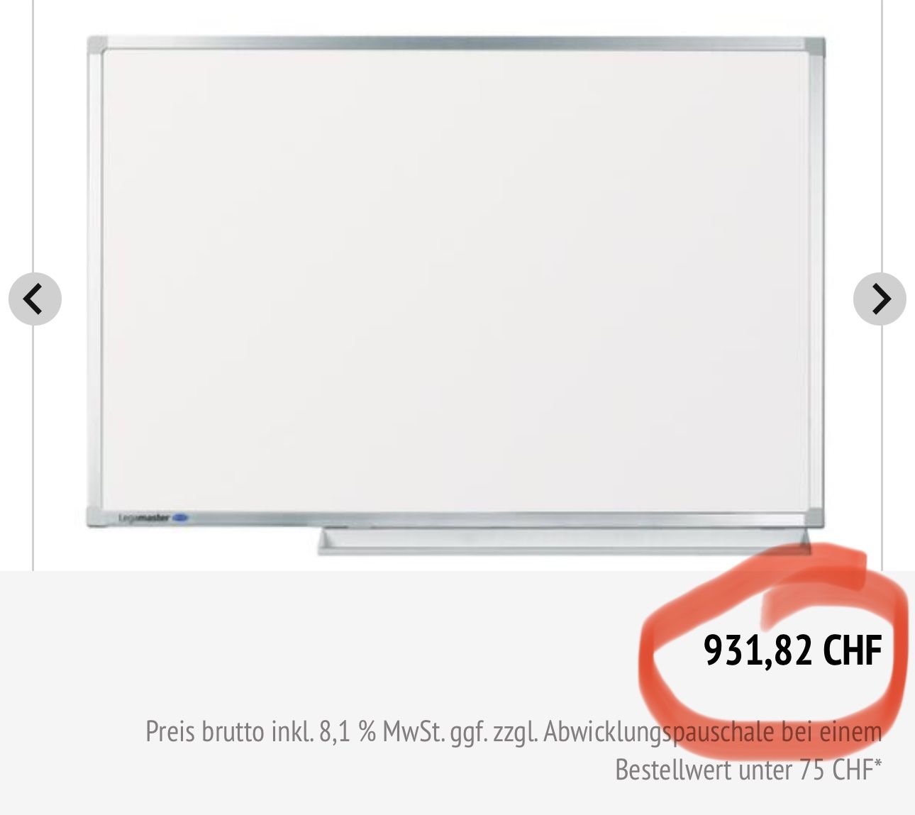 Wandtafeln: neues Legamaster Emailliertes Whiteboard PROFESSIONAL in wei – Neu und originalverpackt aus Necker von liq24