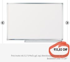 neues Legamaster Emailliertes Whiteboard PROFESSIONAL in wei