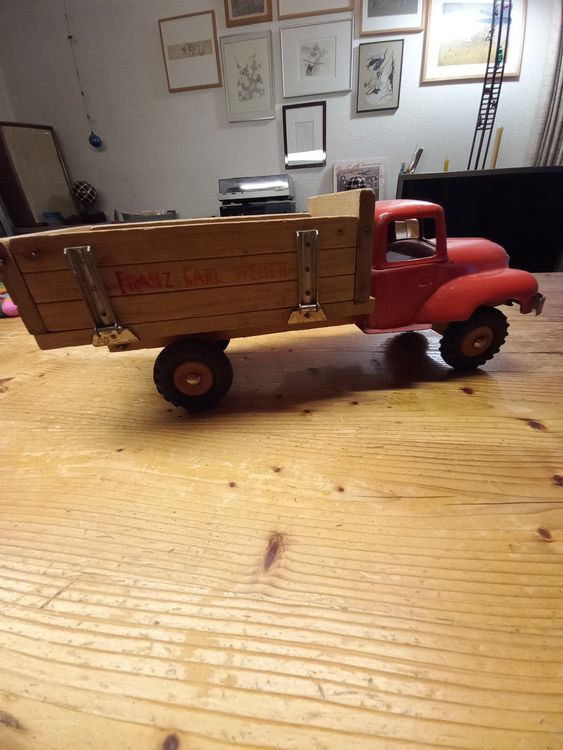 Franz Carl Weber Jouets: Grosser Antiker Blechlastwagen mit Holzbrücke – D'occasion à Ammerswil AG par savinir 2