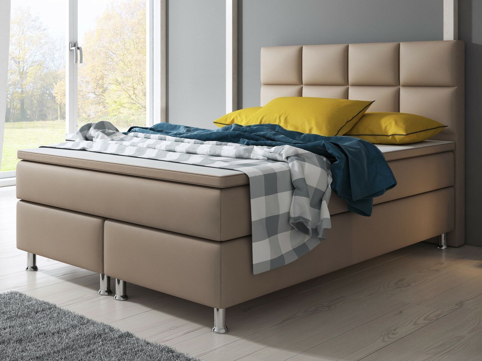 Betten: Boxspringbett 140x200 KL Muddy Hotelbett Bett – Neu und originalverpackt aus Wallenwil von toesstal-vertrieb 2
