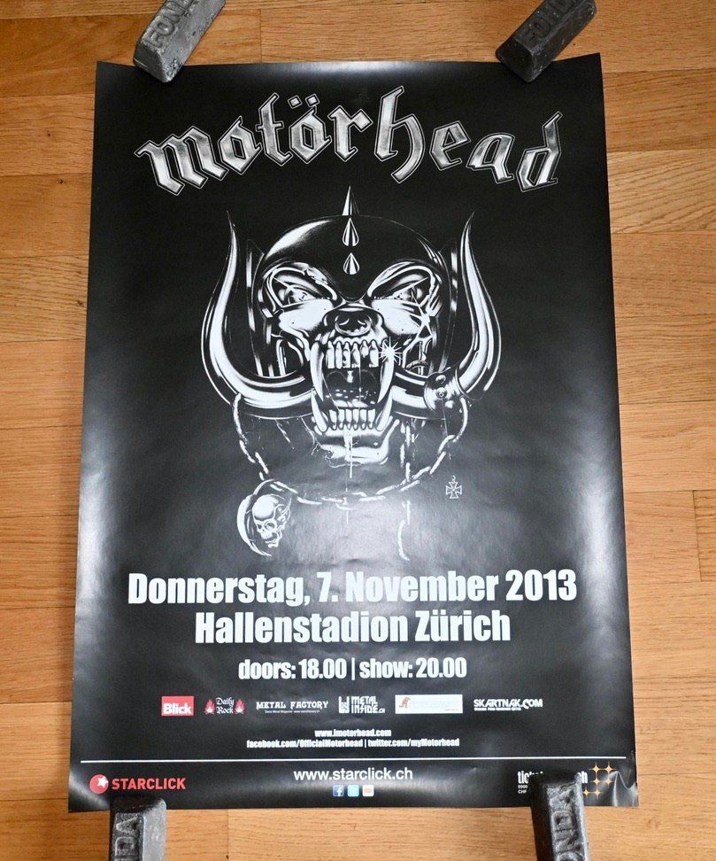 Schallplatten: Orginal Konzert MOTORHEAD Plakat 2013 Format 59 x 42cm – Gebraucht aus Pfaffhausen von mono_rec