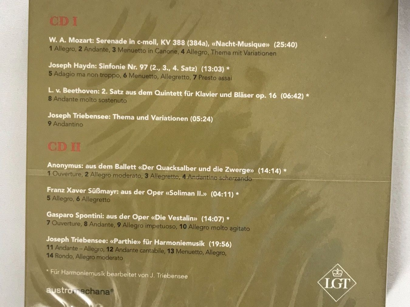 CD: CD Klassik - Harmonia Antiqua – Nuovo e nell'imballaggio originale da Mauren venduto da SB1606 1