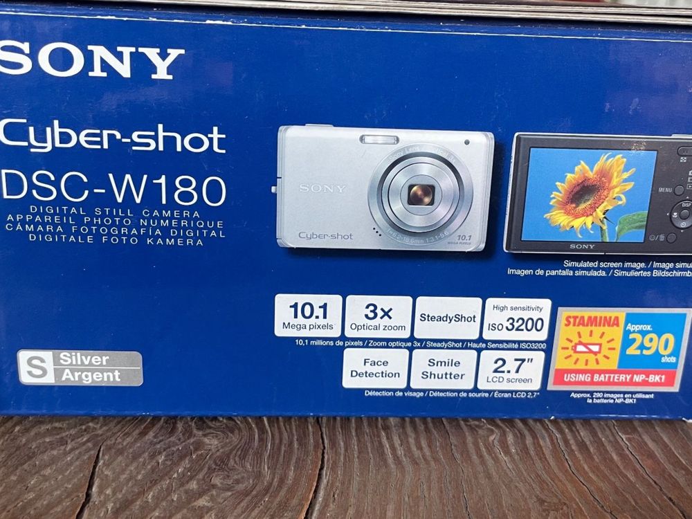 Sony Cybershot DSC-W180 10.1MP Digital Camera 3x 