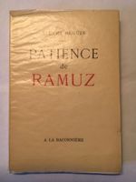 Patience de Ramuz (A. Béguin, La Baconnière, 1950)