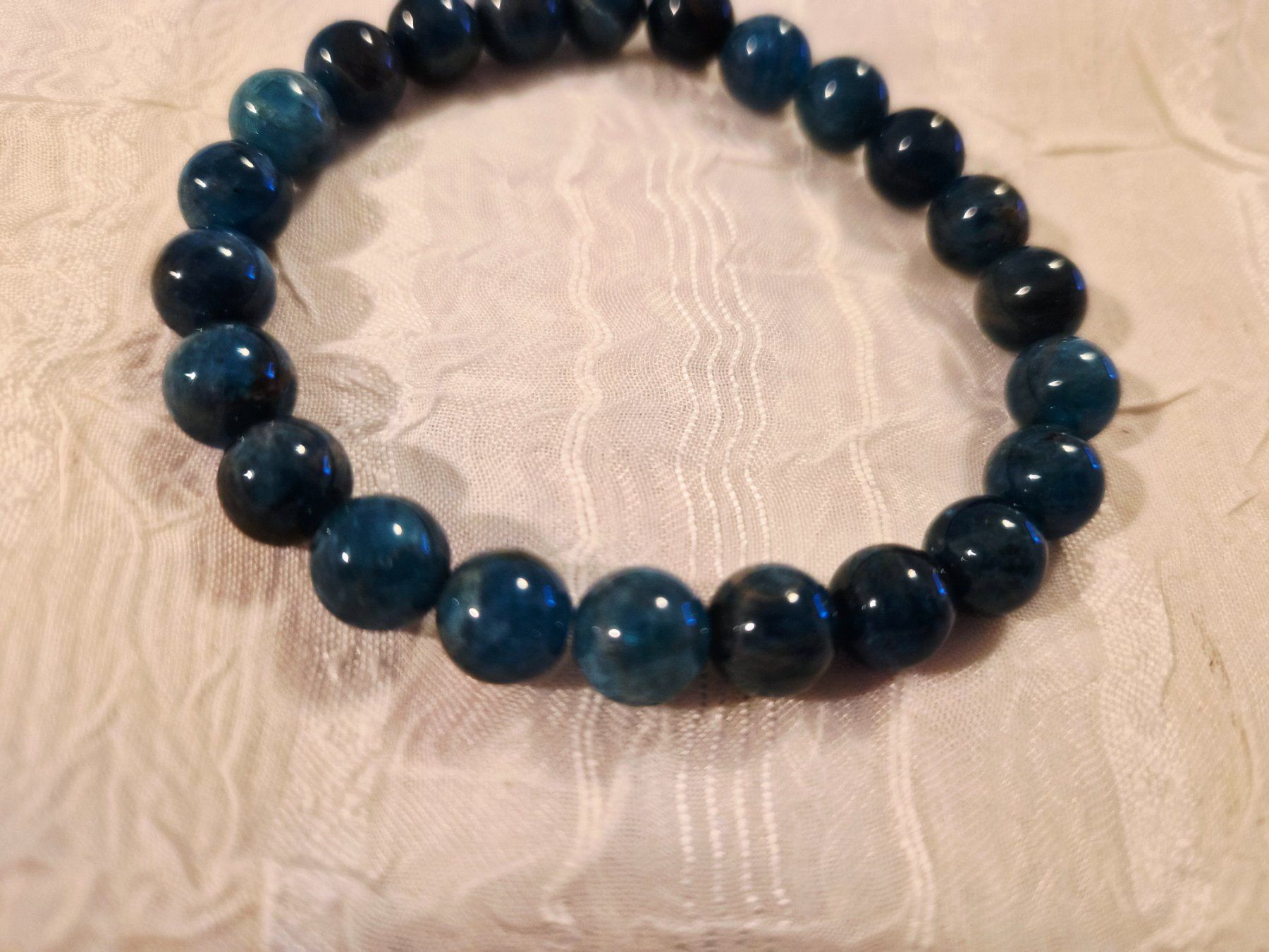 Bracciali & Braccialetti: Apatit Edelstein Armband Elastisch – Nuovo e nell'imballaggio originale da Dietikon venduto da Eleda 2