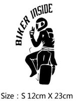 Auto Aufkleber 098 – BIKER INSIDE -12x23