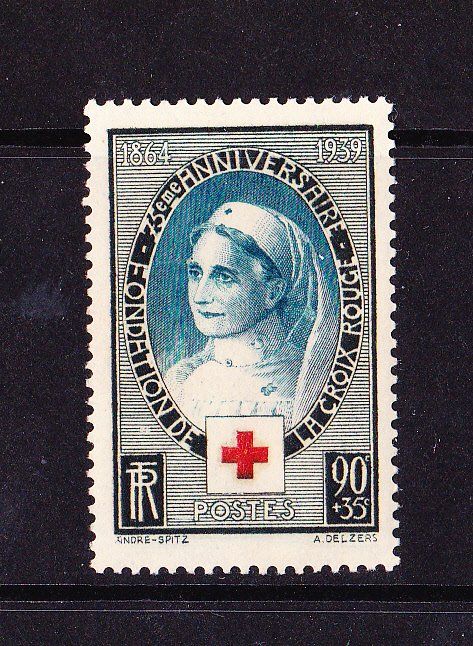 Tutti i francobolli: Frankreich 1939, 75 J rotes Kreuz, ** – Usato da Obfelden venduto da Funke2