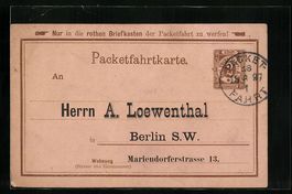 Berlin, Packetfahrkarte, Private Stadtpo