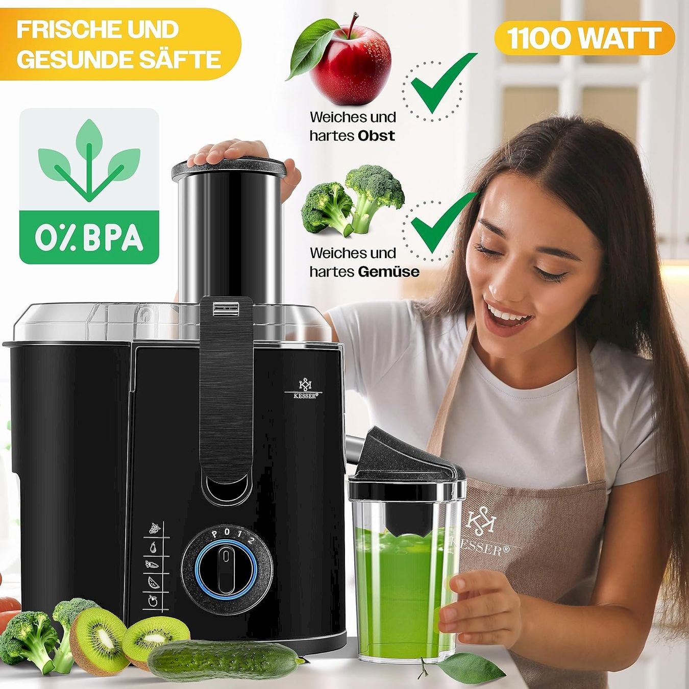 Appareils de cuisine: KESSER Entsafter Schwarz – Neuf avec emballage d'origine à Bottighofen par zaap 1