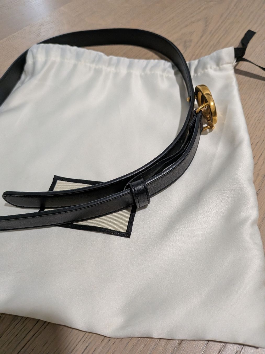 Gucci Gürtel: Gucci Thin Double G Leather Belt Black/Gold Hardware – Gebraucht aus Morges von dhi_y2qk 3