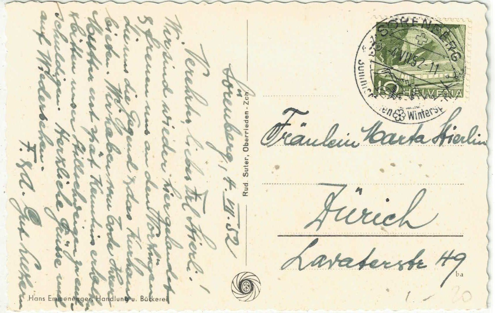 Cartoline postali: Kurort Sörenberg - Generalansicht – Usato da Ettingen venduto da Kartenplanet 1