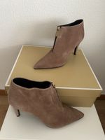 New Wildleder Stiefeletten Gr. 40 beige/rosa