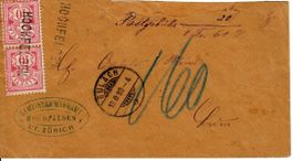Brief, Hochfelden Bülach 1883