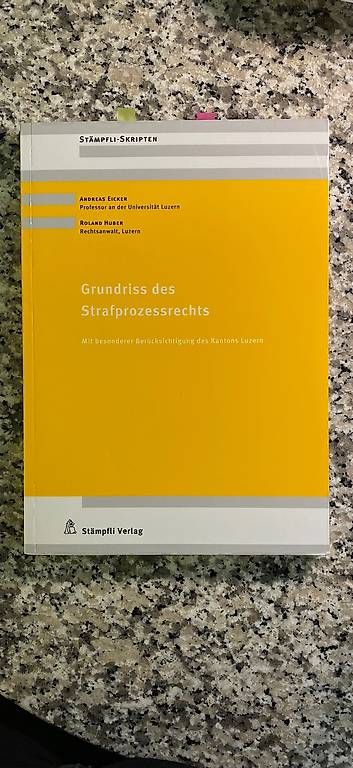 Bücher: Grundriss des Strafprozessrechts – Gebraucht aus Sörenberg von An_bl