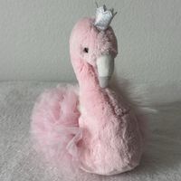 Peluche flamant rose couronne et tutu princesse Manor