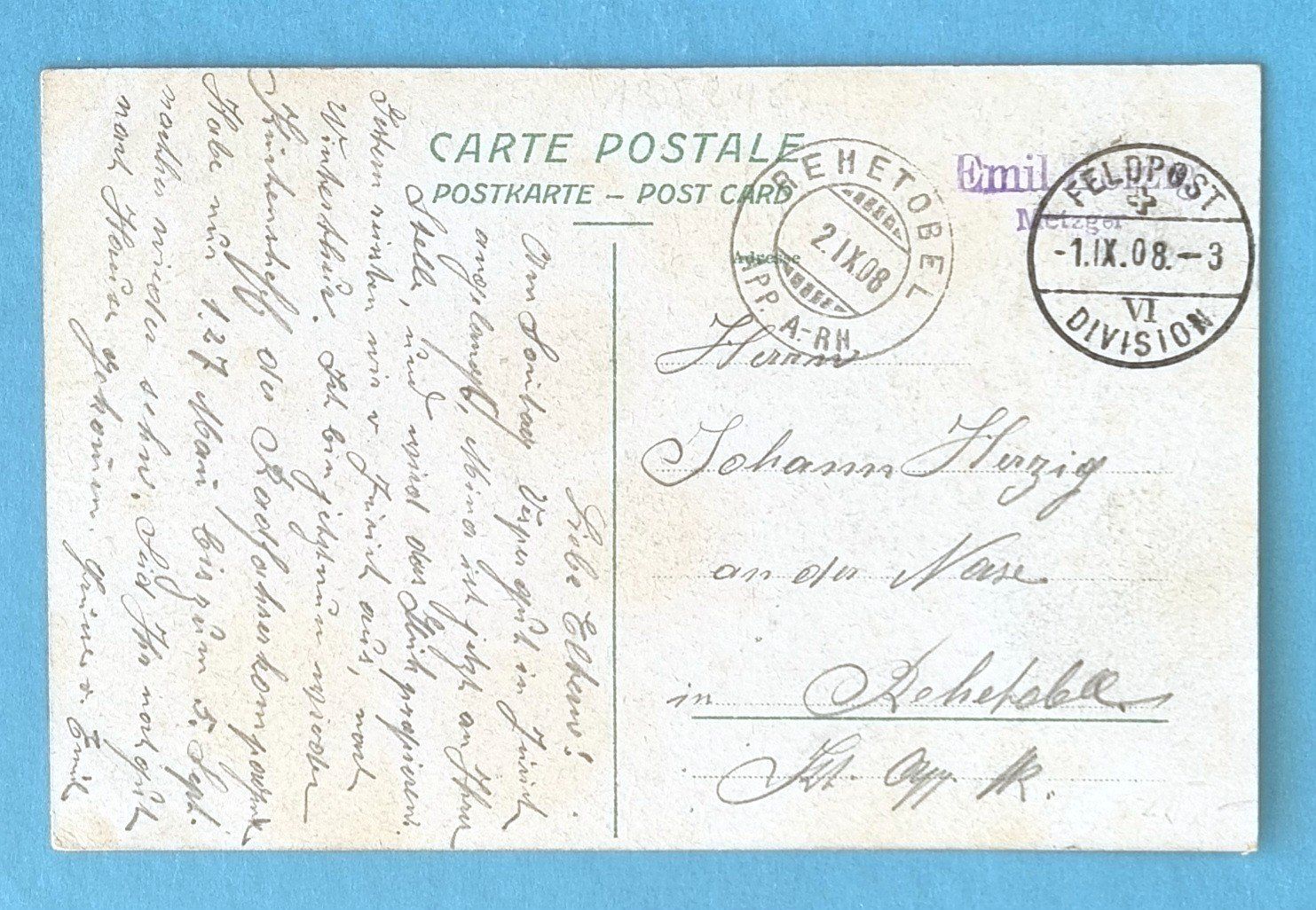 Ansichtskarten: Winterthur - Post - Postangestellte - Feldpost 1908 – Gebraucht aus Rothrist von RROENK 1