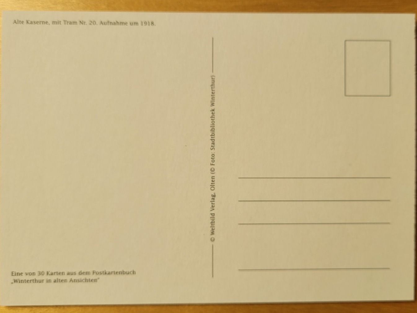 Cartes postales: WINTERTHUR, ALTE KASERNE - POSTKARTE / CARTE POSTALE – D'occasion à Neftenbach par Mador6 2