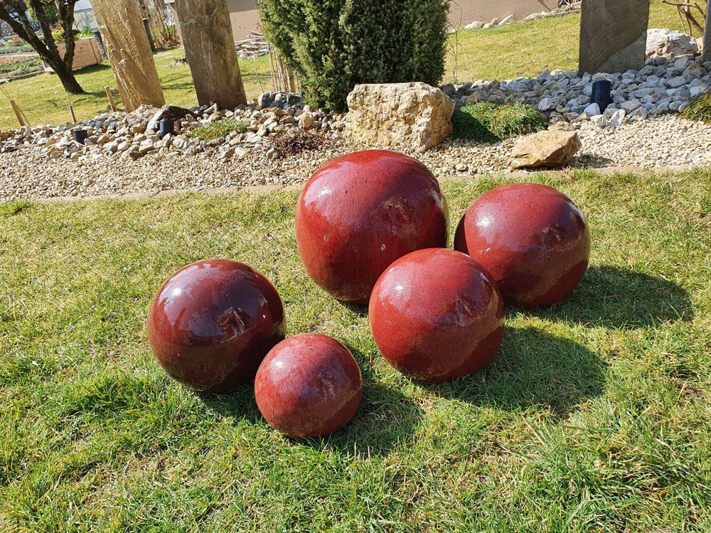 Keramik Kugeln Set 5 Stück rot Garten Deko Kaufen auf Ricardo