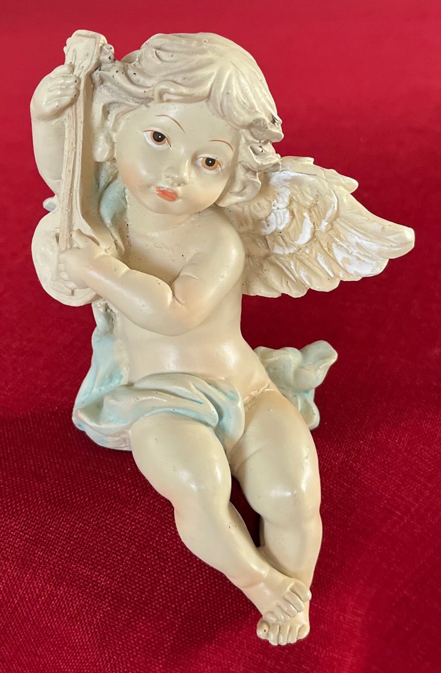 Figuren: Engel mit Mandoline, 15.5 cm – Gebraucht aus Weggis von vofi-Ric 1