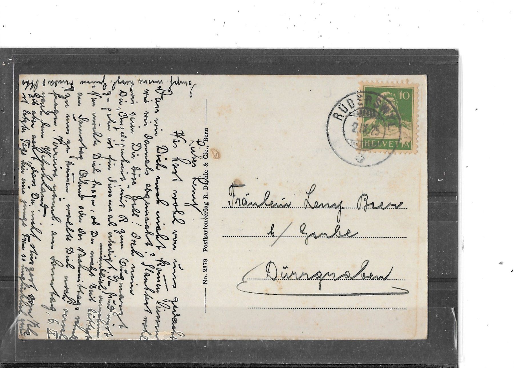Ansichtskarten: BE Rüderswil 1925 – Gebraucht aus Schocherswil von Wilare 1