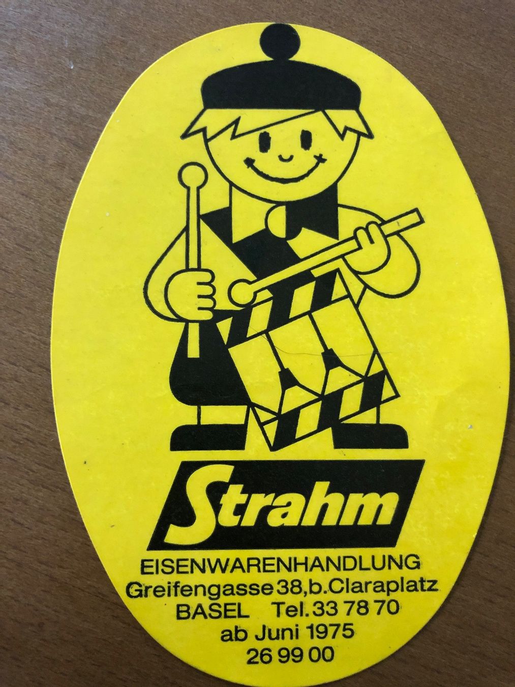 Sticker: Strahm Eisenwarenhandlung Basel Abziehbild / Sticker – Usato da Winterthur venduto da cheerio97