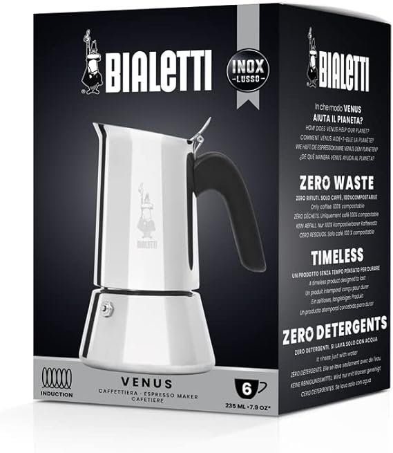 Bialetti Macchine per caffè & Macchine per espresso: Bialetti - New Venus Induction,6 Tassen, Silber – Nuovo e nell'imballaggio originale da Oberentfelden venduto da sch_8bt6 4