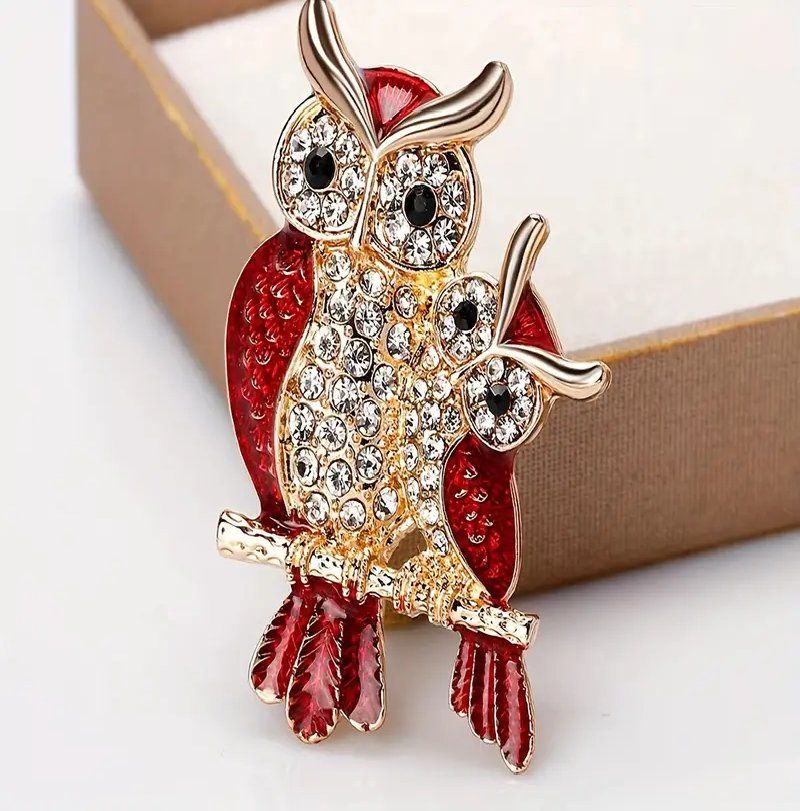 Spille & Fermagli: Funkelnde Eulen-Brosche mit Strasssteinen 🦉 – Nuovo e nell'imballaggio originale da Glattbrugg venduto da majuska01 3