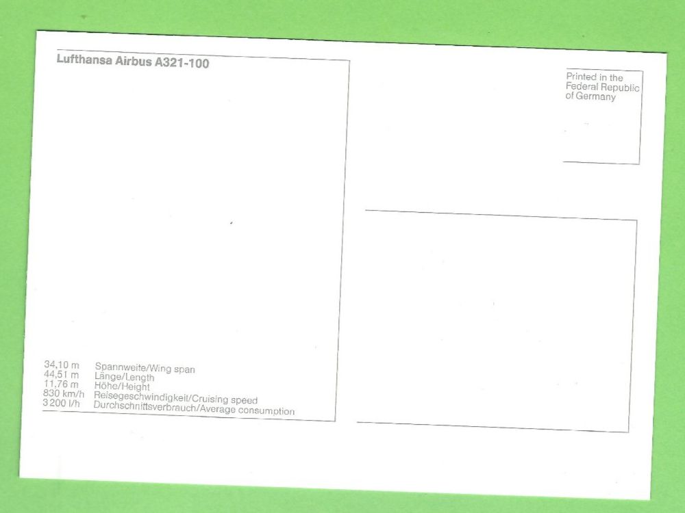 Cartoline postali: Lufthansa Airbus A321-100 – Usato da Zürich venduto da t24_de 1