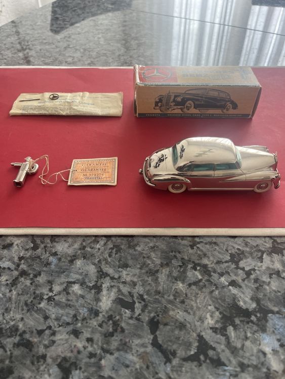 Jouet Ancien Prameta Mercedes 300 - Mécanique + Clé + Boîte + Notice - Rare