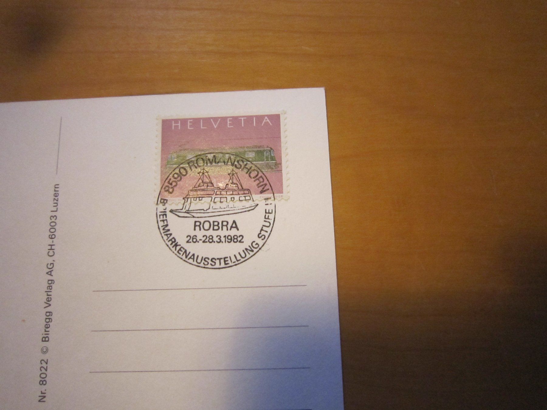 Tutti i francobolli: LOT A 1982 ROBRA – Usato da Gordola venduto da Polentaefung 1