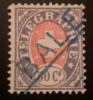 1881.TELEGRAPHE NO 16 CACHET LINÉAIRE BLEU BÂLE