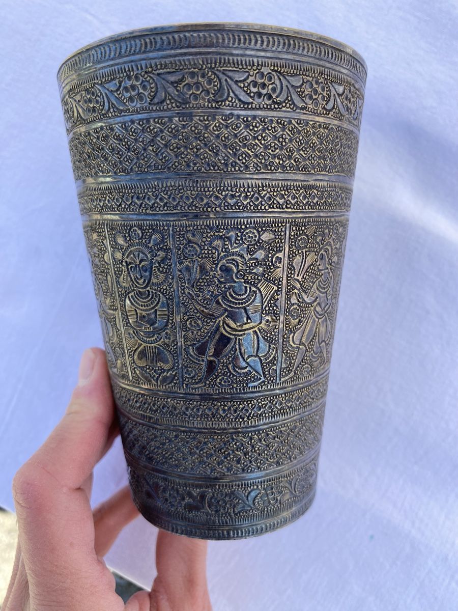 Tassen: Indischer Lassi-Becher, Messing – Gebraucht aus Glattbrugg von Pischte.Brockenhaus 7