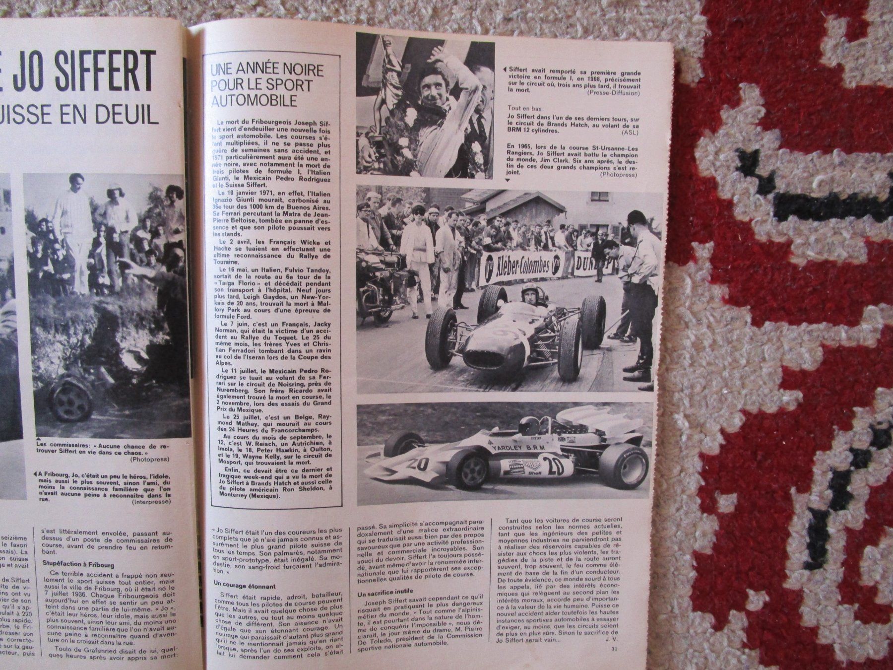 Riviste & Magazine: La mort tragique de Jo Siffert – Usato da Matran venduto da madren 1