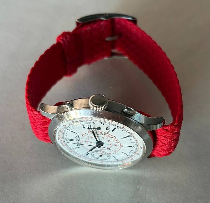 Eberhard & Co. Orologi: 1940s Eberhard Monopusher,  40mm enamel dial, pre extra fort – Usato da Pregassona venduto da camus84 3