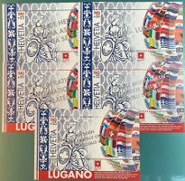 Schweiz 2022 Block Satz Briefmarken Weltausstellung Lugano