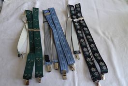 Set mit 3 Edelweiss Hosenträger z.T. neu